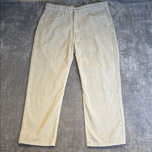 Levis 565 Men's 37x30 Loose Fit Straight Leg Corduroy Pants Tan Beige Cords